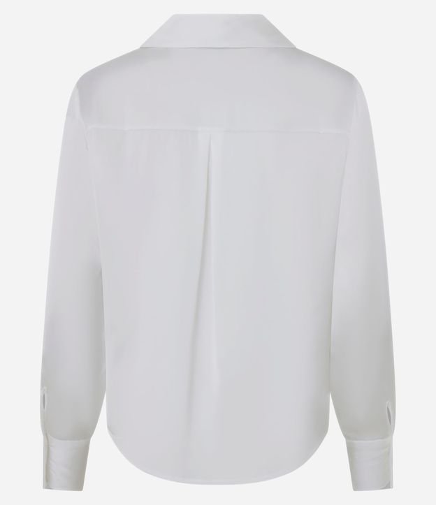 Camisa en Satén con Recortes y Botones 7