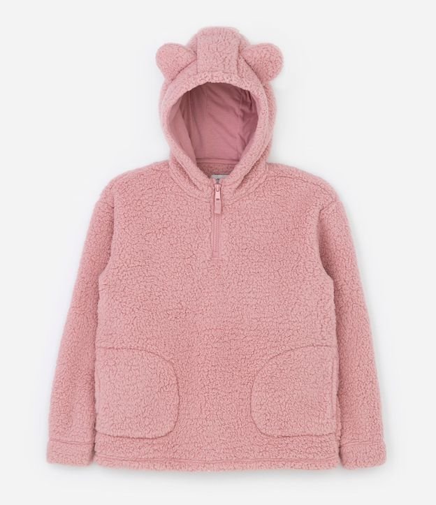 Buzo Infantil en Sherpa con Capucha y Orejas - Talle 5 al 14 años 1
