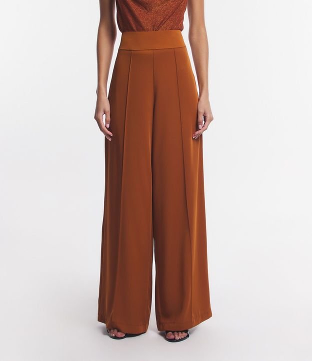 Pantalón Pantalona en Crepé con Friso Delantero 3