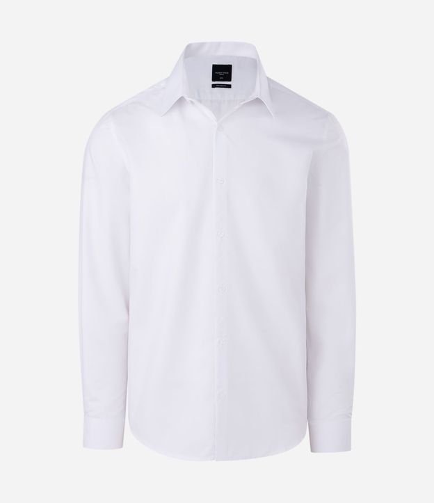 Camisa Regular en Microfibra con Cuello Inglés y Manga Larga 7