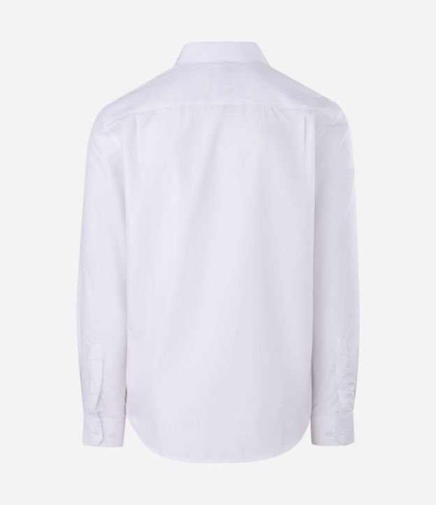 Camisa Regular en Microfibra con Cuello Inglés y Manga Larga 8