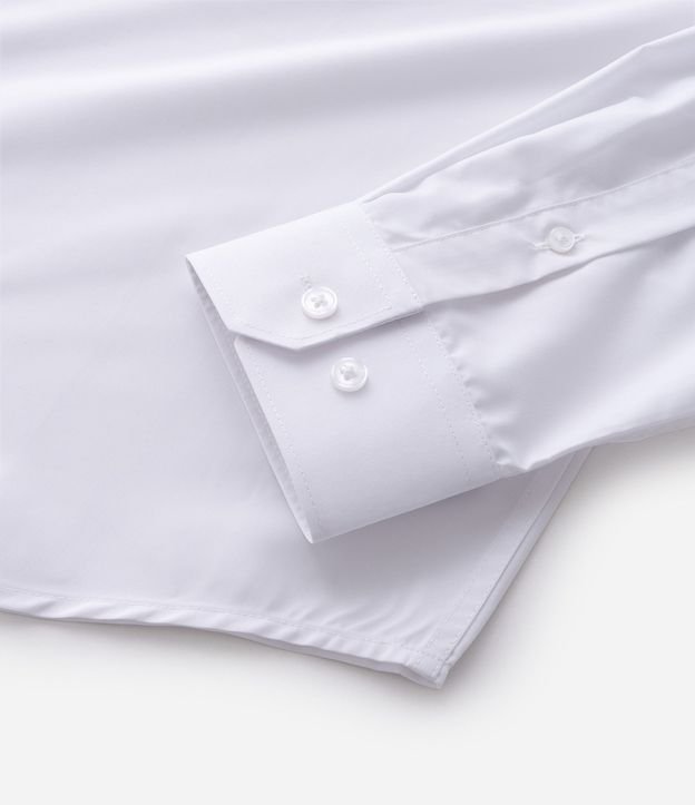Camisa Regular en Microfibra con Cuello Inglés y Manga Larga 10