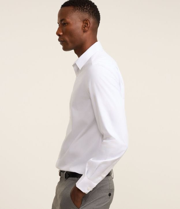 Camisa Regular en Microfibra con Cuello Inglés y Manga Larga 4