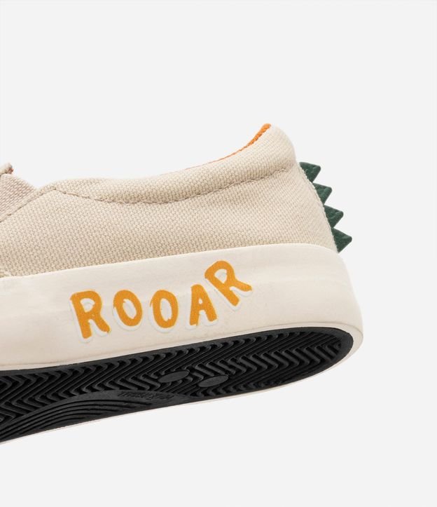 Championes Slip On Infantiles en Canva Estampa Roar - Talle 20 al 27 2
