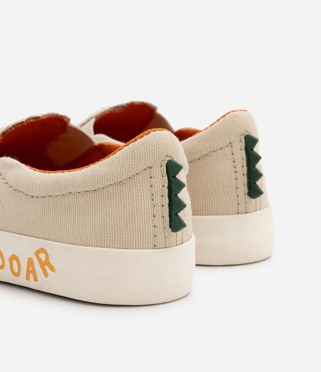 Championes Slip On Infantiles en Canva Estampa Roar - Talle 20 al 27 4