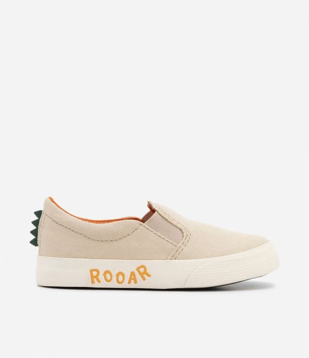 Championes Slip On Infantiles en Canva Estampa Roar - Talle 20 al 27 5