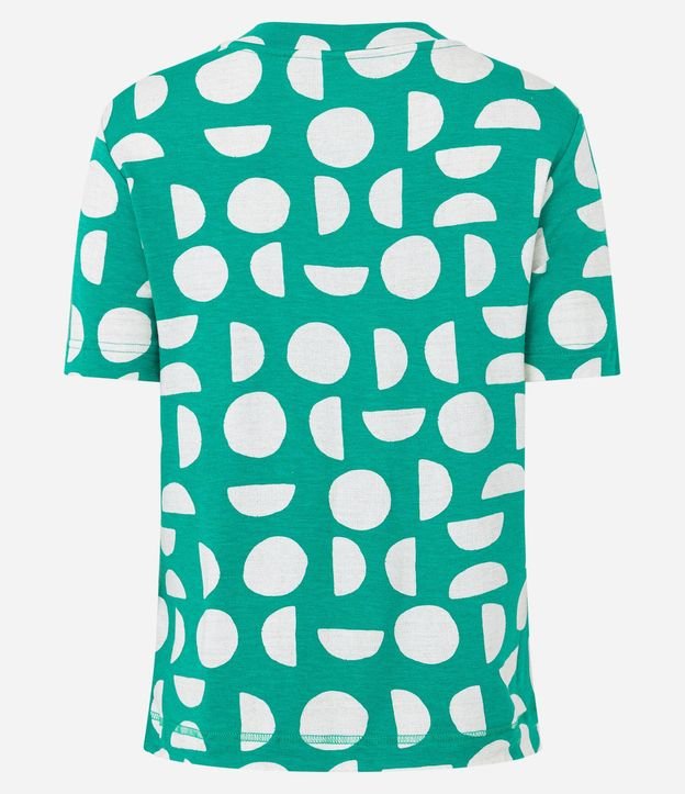 Blusa en Viscosa con Nudo Lateral y Estampa Geométrica 8