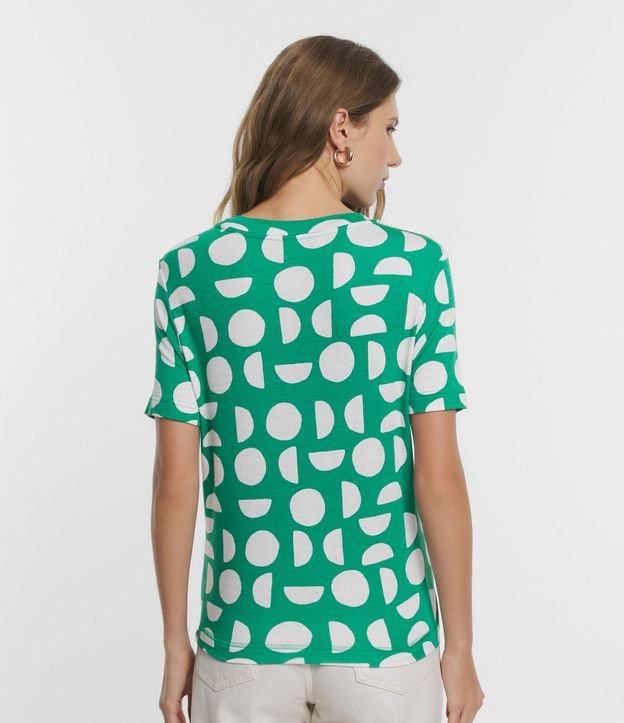 Blusa en Viscosa con Nudo Lateral y Estampa Geométrica 5