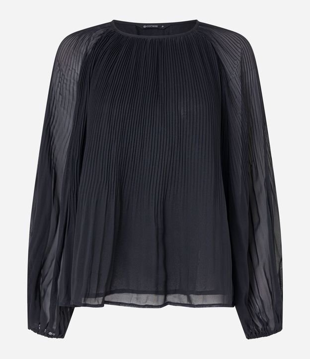 Blusa en Crepé con Textura Plegada 4