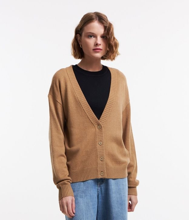 Cardigan Corto de Punto con Botones 1