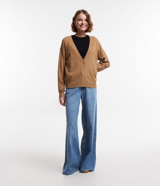 Cardigan Corto de Punto con Botones 3