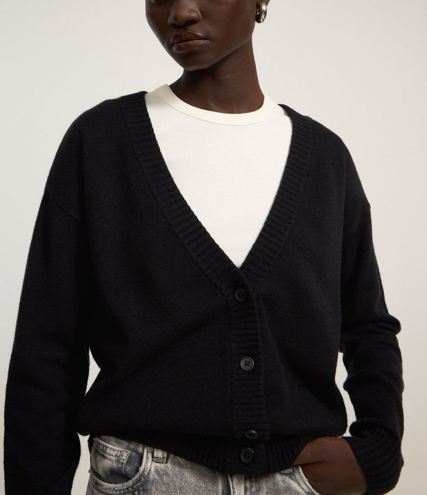 Cardigan Corto de Punto con Botones 4