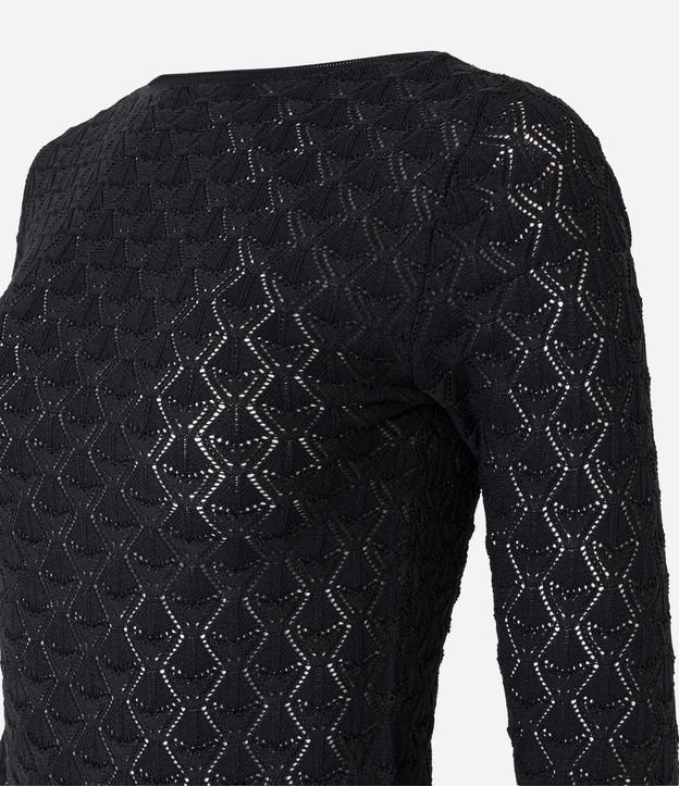 Blusa de Punto con Textura Geométrica 7