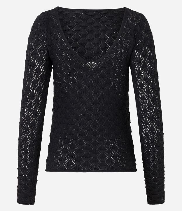 Blusa de Punto con Textura Geométrica 9