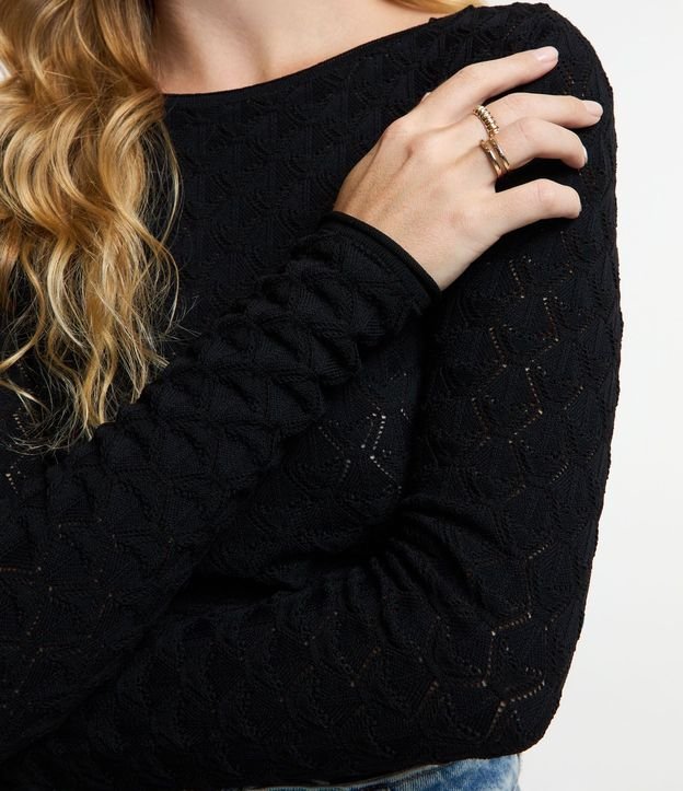 Blusa de Punto con Textura Geométrica 3