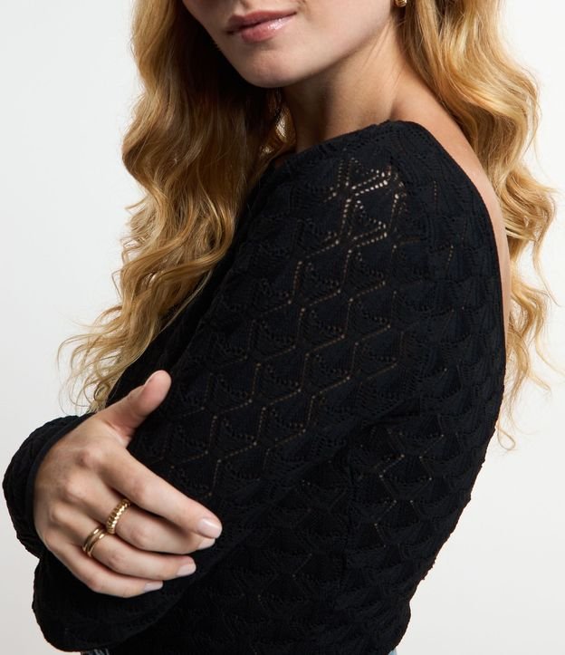 Blusa de Punto con Textura Geométrica 4