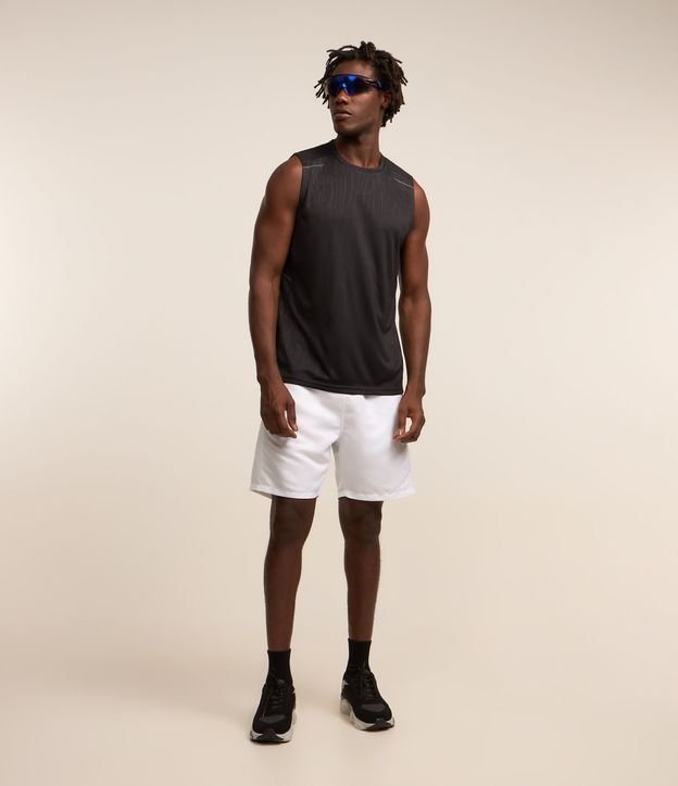 Bermuda Deportiva Básica con Cintura Elástica y Red Lateral