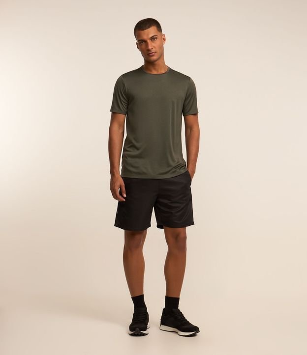 Bermuda Deportiva Básica con Cintura Elástica y Red Lateral