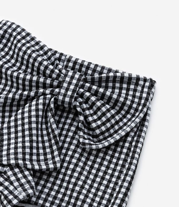 Short Pollera Infantil con Estampa de Cuadros y Moña - Talle 1 a 5 años 5