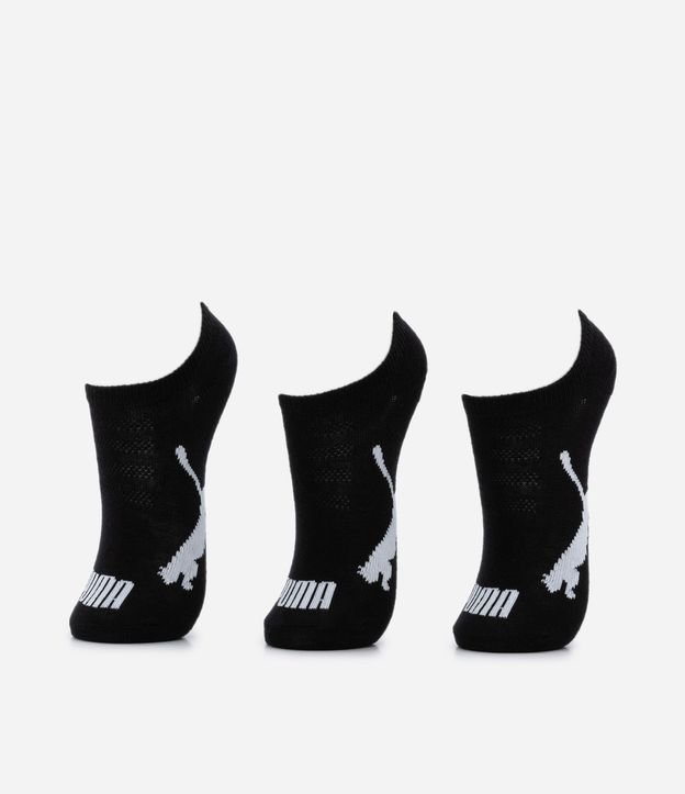 Kit 3 Pares de Medias Infantiles Invisíbles Puma - Talle 25 al 39