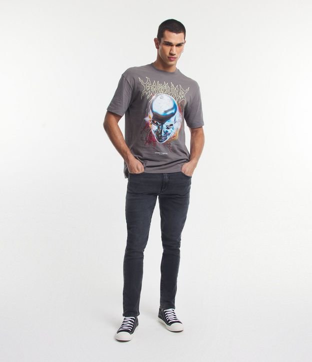 Pantalón Skinny en Jeans con Elastano Desteñida 1