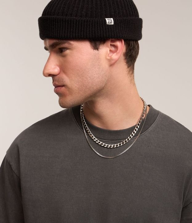 Remera Boxy en Algodón Desteñido con Cuello Alto 3