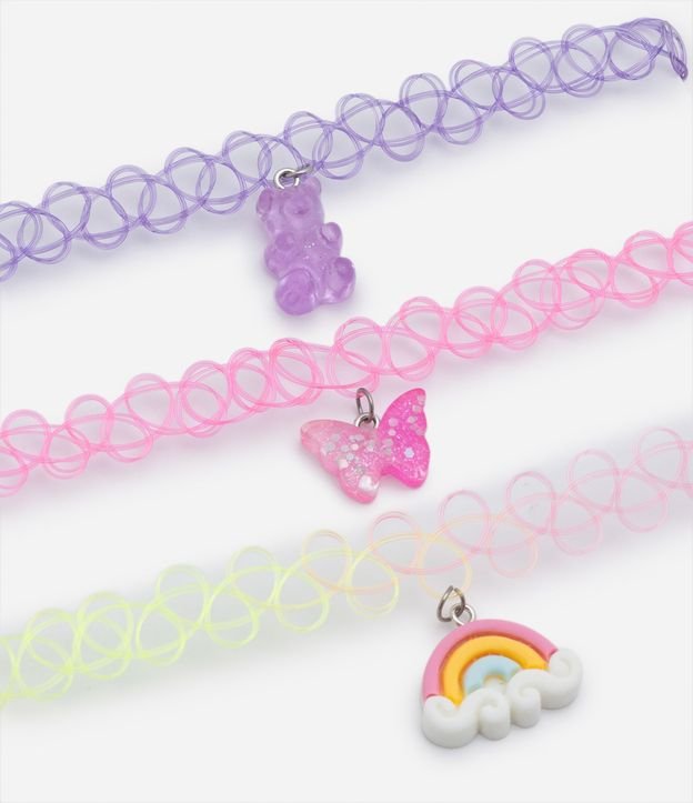 Kit 03 Collares Infantiles con Colgantes Tiernos 1