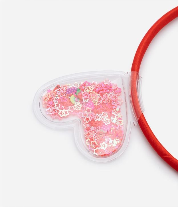 Vincha Infantil con Orejita de Corazones y Brillos 2