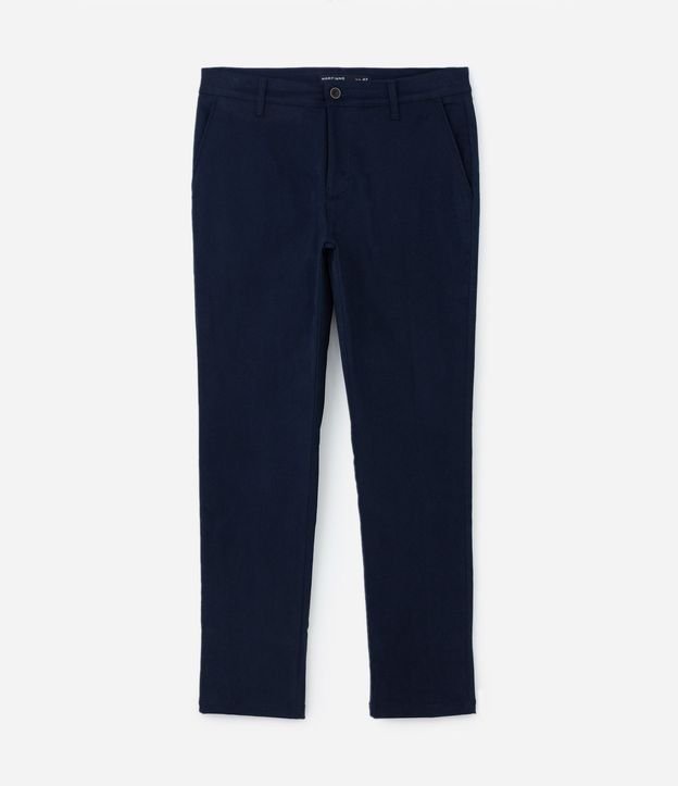Pantalón Slim en Sarga Sastrería con Bolsillos 6