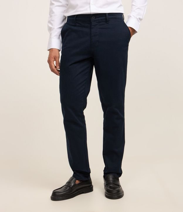 Pantalón Slim en Sarga Sastrería con Bolsillos 2