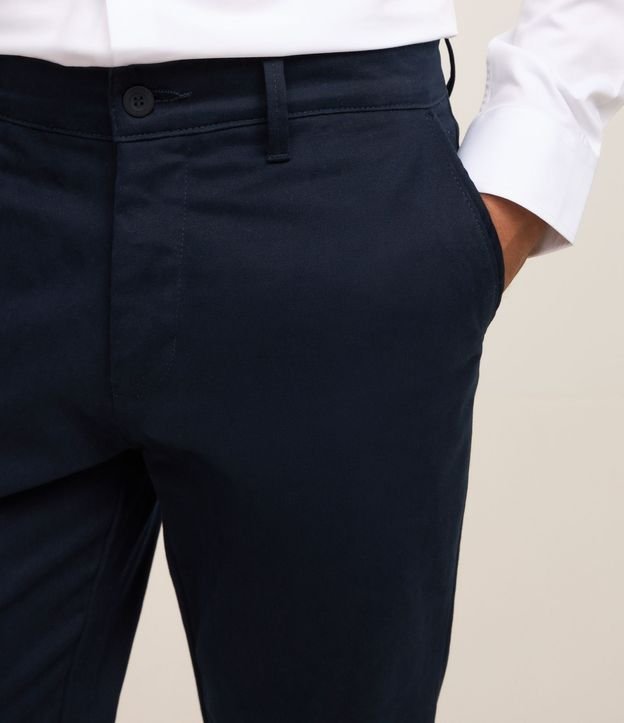 Pantalón Slim en Sarga Sastrería con Bolsillos 4