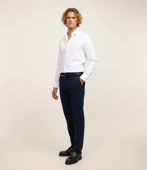 Pantalón Slim en Sarga Sastrería con Bolsillos 5
