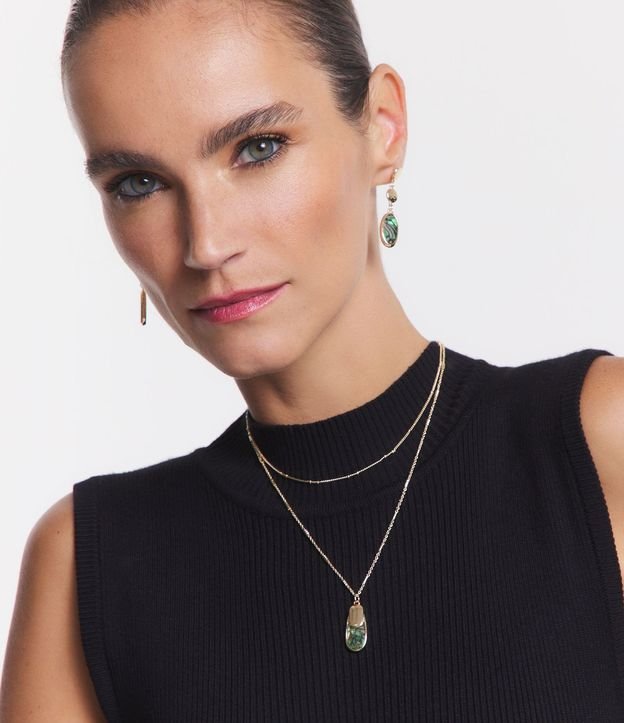 Conjunto Caravana y Collar Doble con Colgantes de Gota en Avalon 1