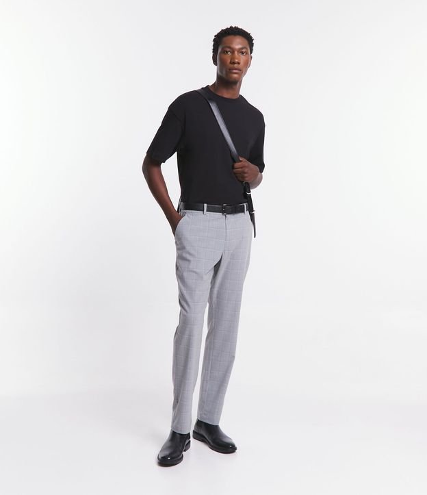Pantalón Sastrería con Estampa de Cuadros