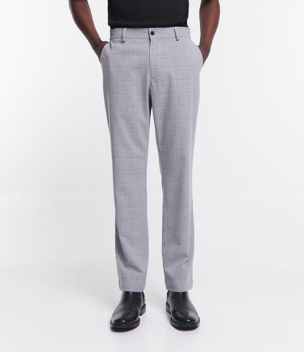 Pantalón Sastrería con Estampa de Cuadros 3