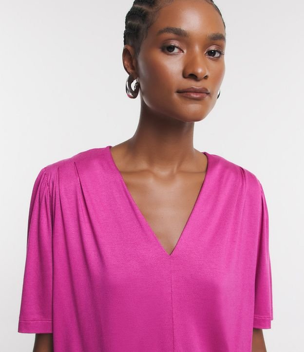 Blusa en Viscolycra con Detalle de Pliegues en los Hombros 4