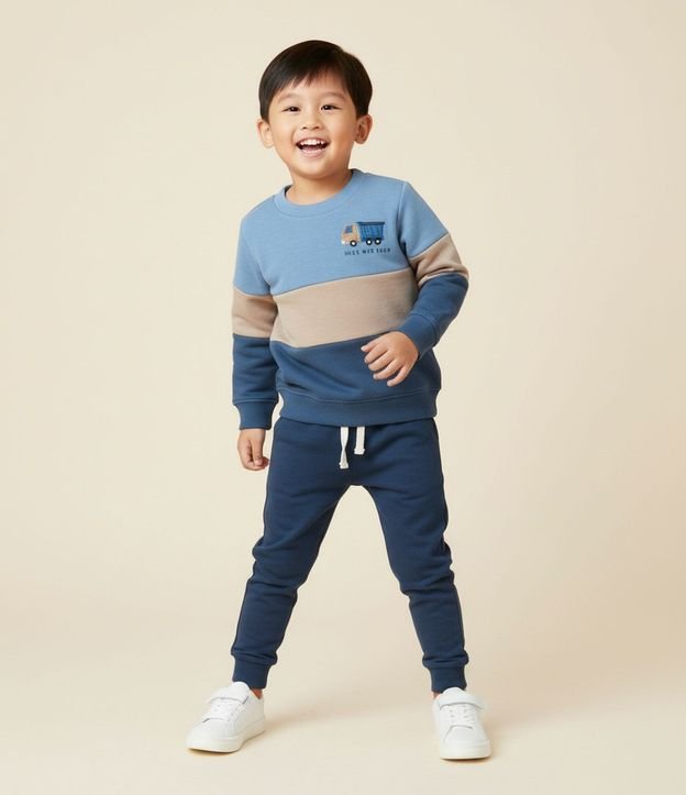 Pantalón Algodón Infantil con Recortes Laterales - Talle 1 a 5 años