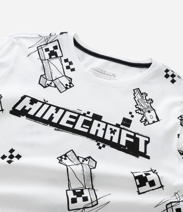 Remera Manga Larga Infantil con Superposición y Estampa Minecraft - Talle 6 a 14 años 7