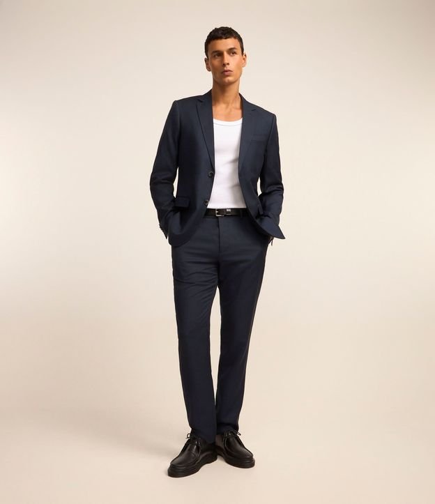 Pantalón Social Slim en Poliviscose con Bolsillos