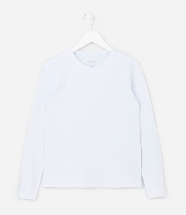 Remera Manga Larga Infantil en Cotton - Talle 5 a 14 años