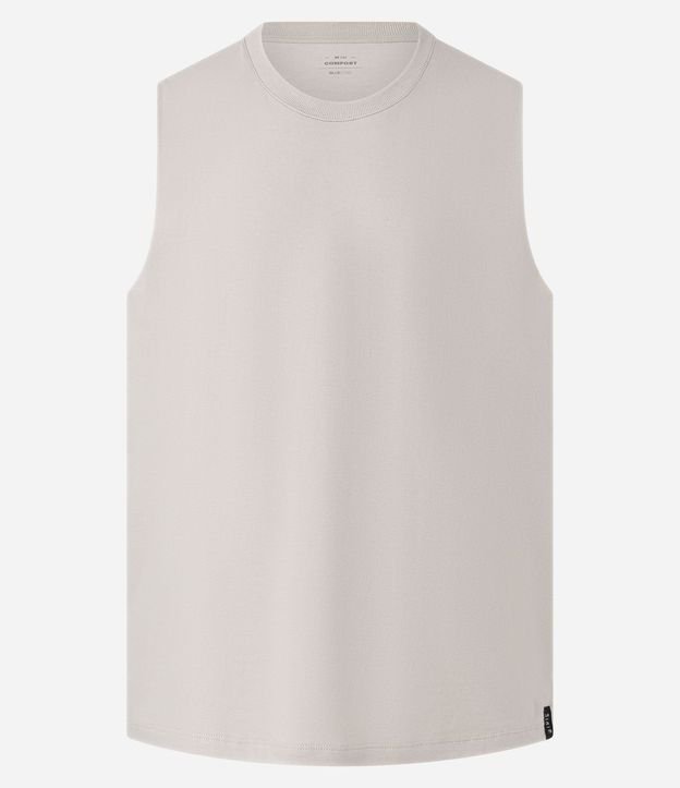 Musculosa en Algodón con Cuello Redondo y Tag en el Bajo 5