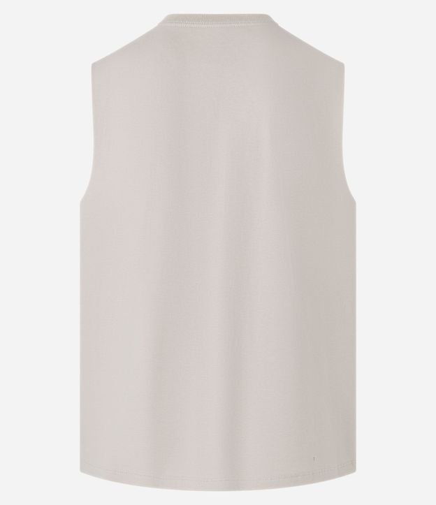 Musculosa en Algodón con Cuello Redondo y Tag en el Bajo 6