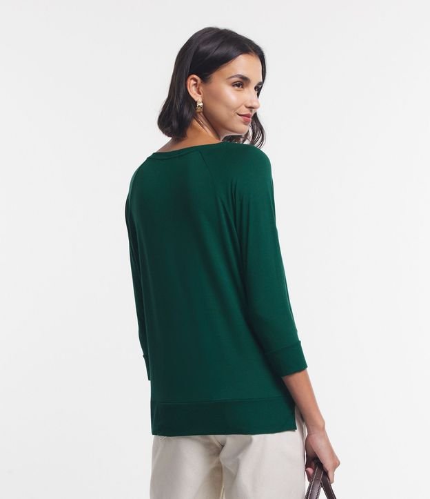 Blusa Básica en Viscosa sin Sisa con Manga 3/4 4