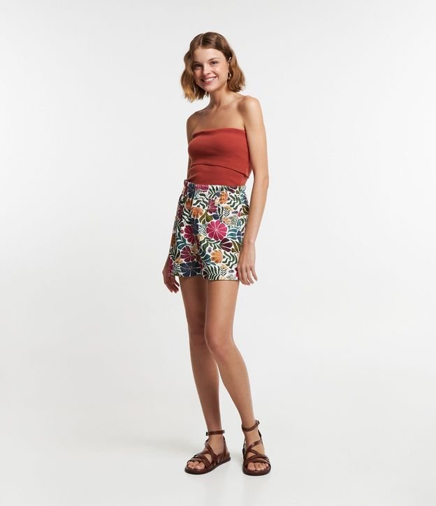 Blusa en Punto Sin Breteles y con Canesú Virada 2