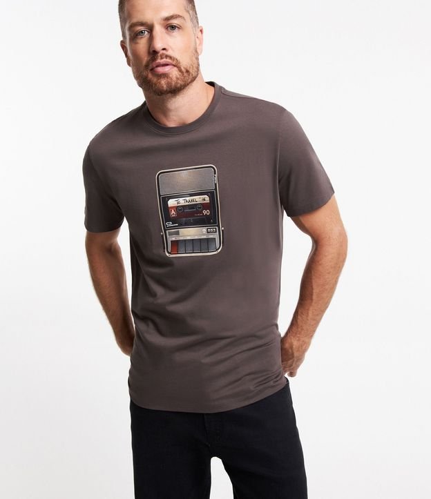 Remera en Algodón con Fita K7 Estampada 1