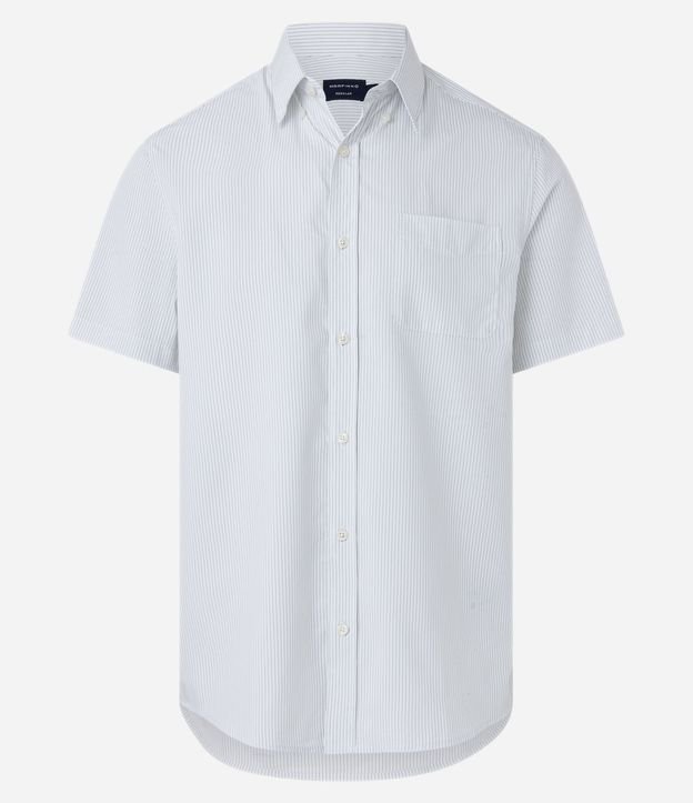 Camisa Rayada en Fibra de Bambu con Bolsillo 6