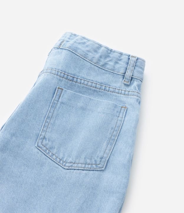Pantalón Wide Leg Infantil Jeans con Estampa de Flores - Talle 5 a 14 años 5