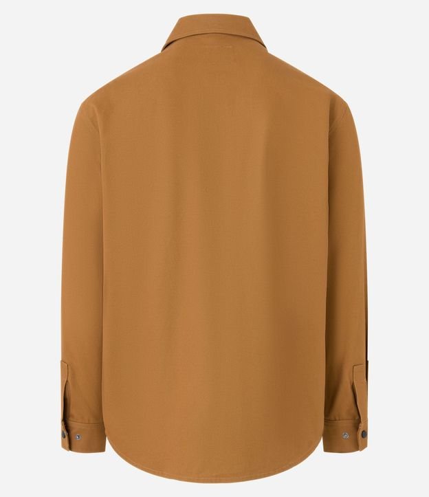Camisa en Sarga con Botones y Bolsillos 11
