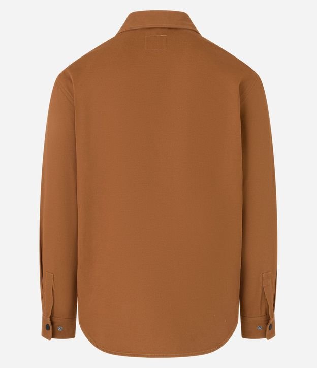 Camisa en Sarga con Botones y Bolsillos 14