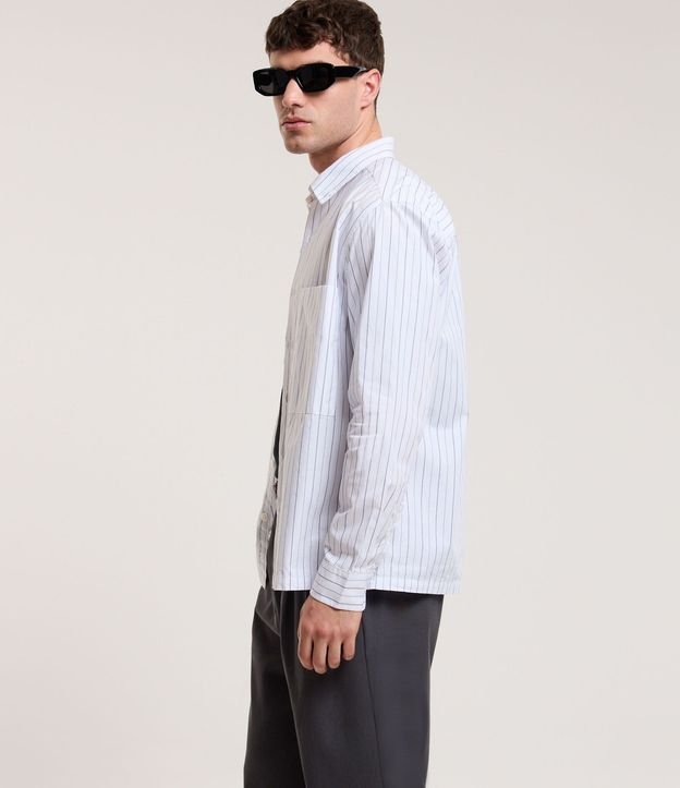 Camisa en Algodón con Rayas y Bolsillo 5